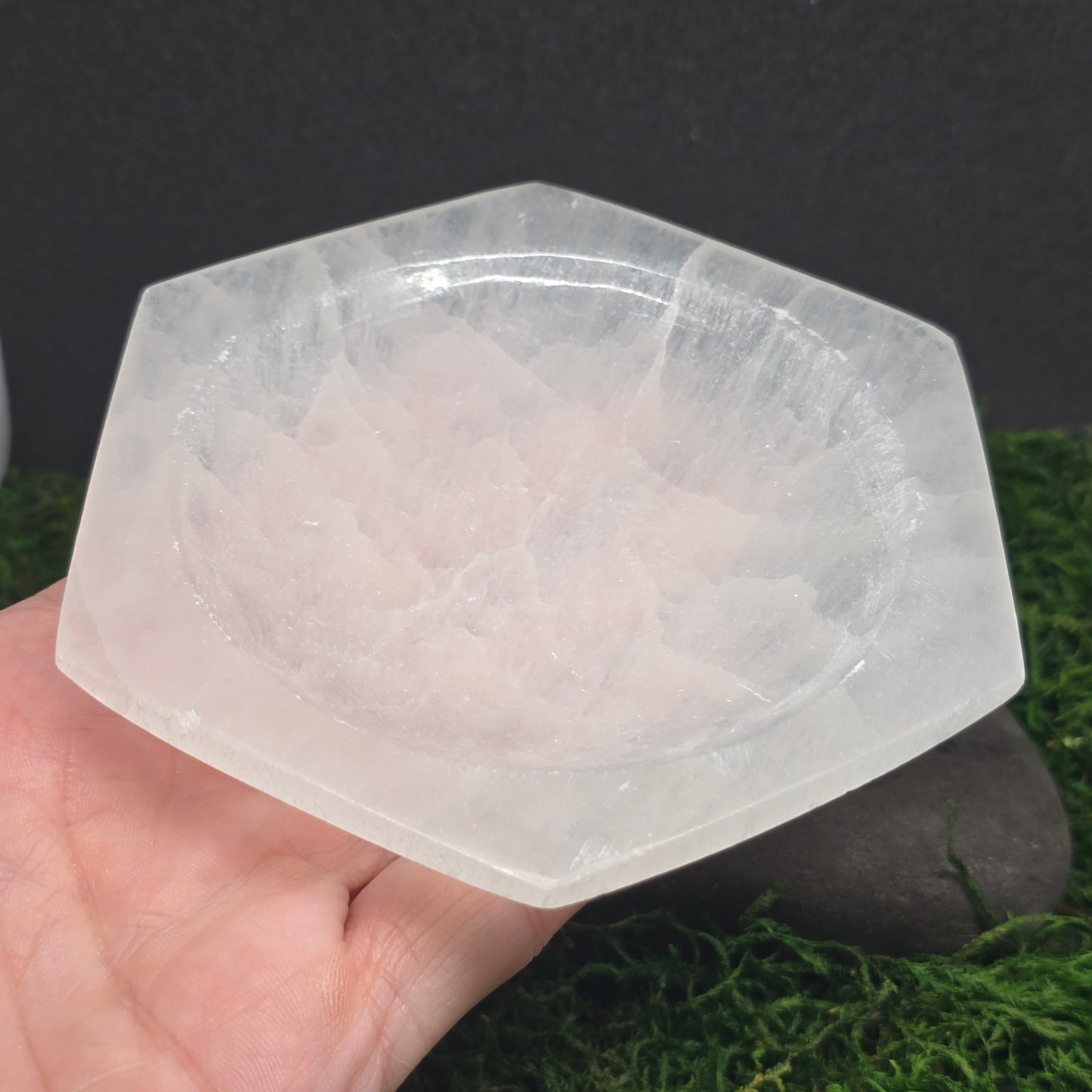 Selenite Hexagon Decorative Bowl (5")