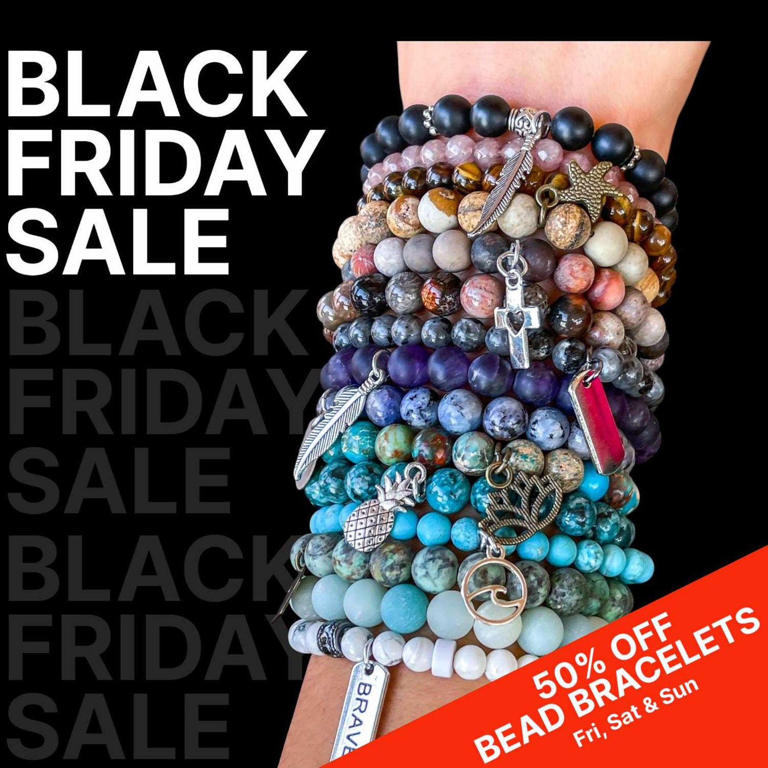 Black Friday Bead Bracelet Sale