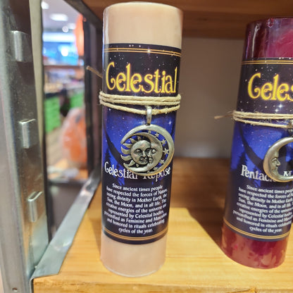 Celestial Pewter Pendant Candles