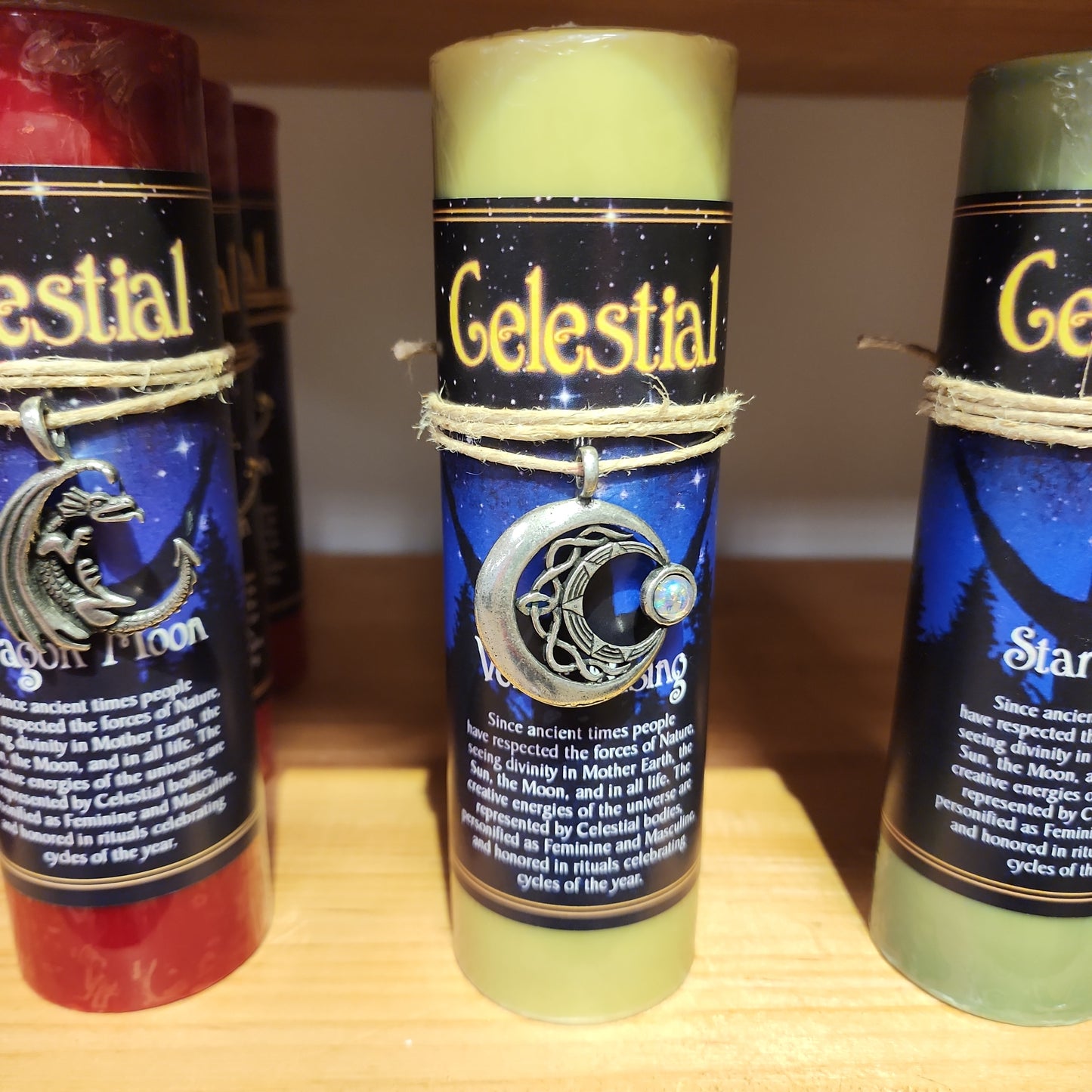 Celestial Pewter Pendant Candles