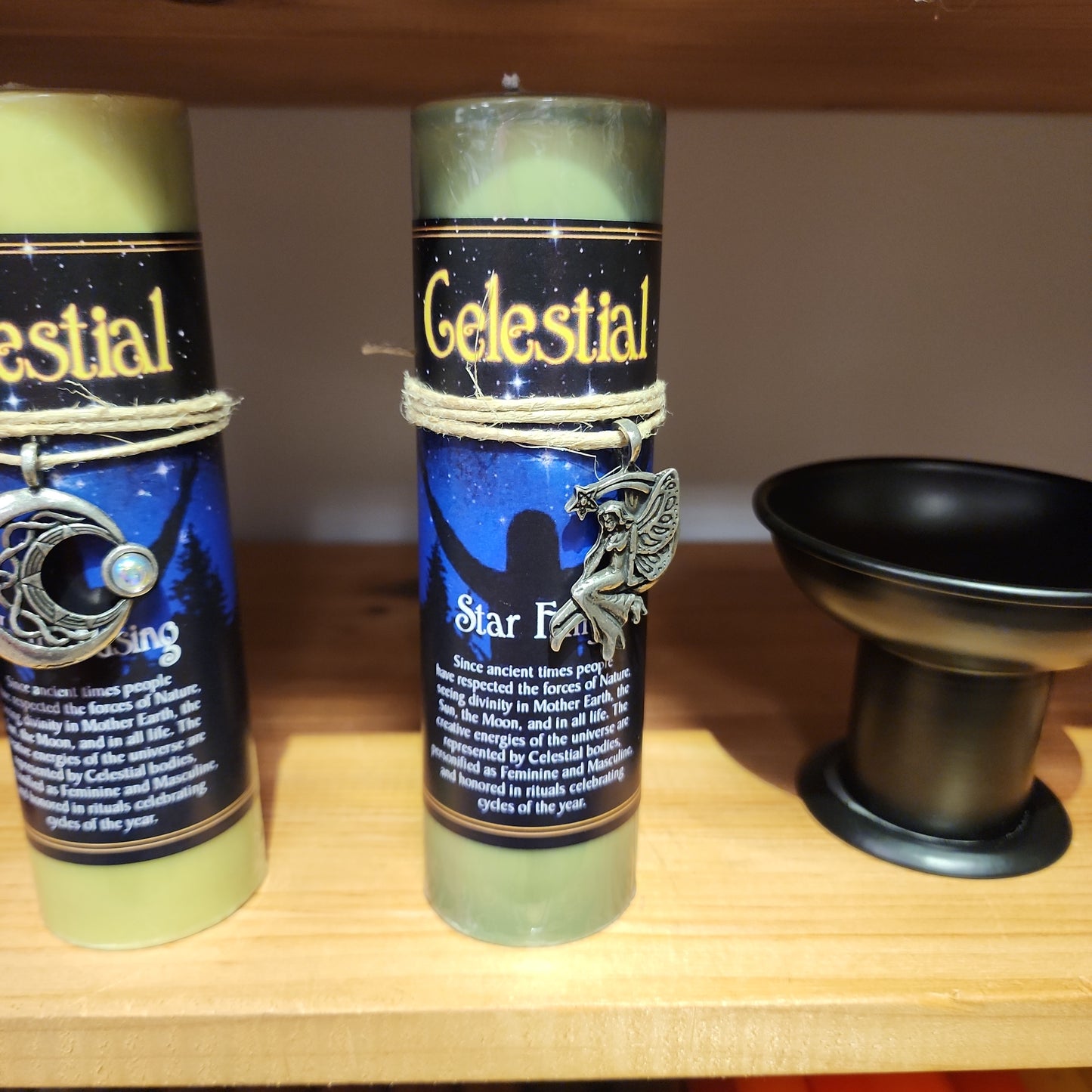 Celestial Pewter Pendant Candles