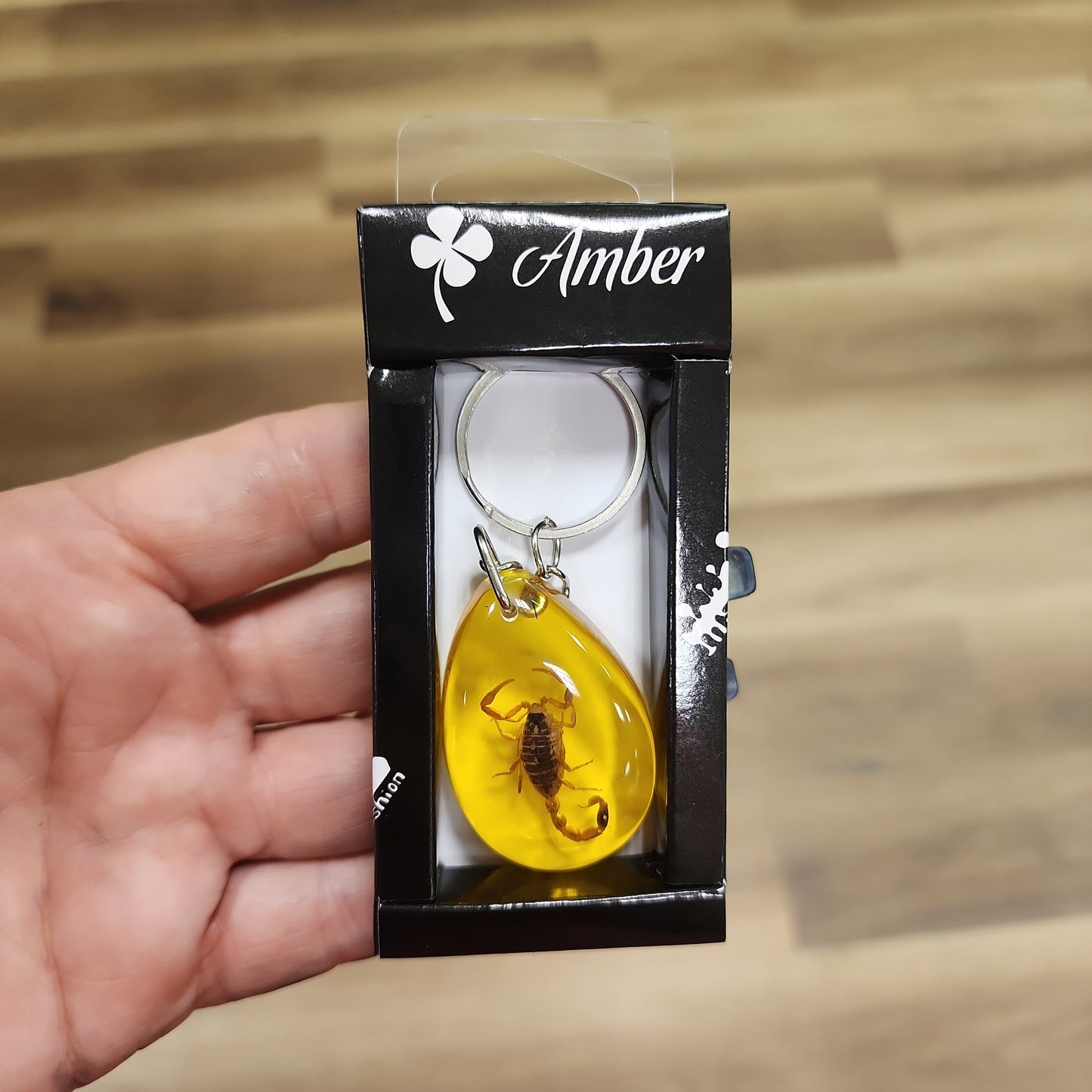 Amber Scorpion Keychain