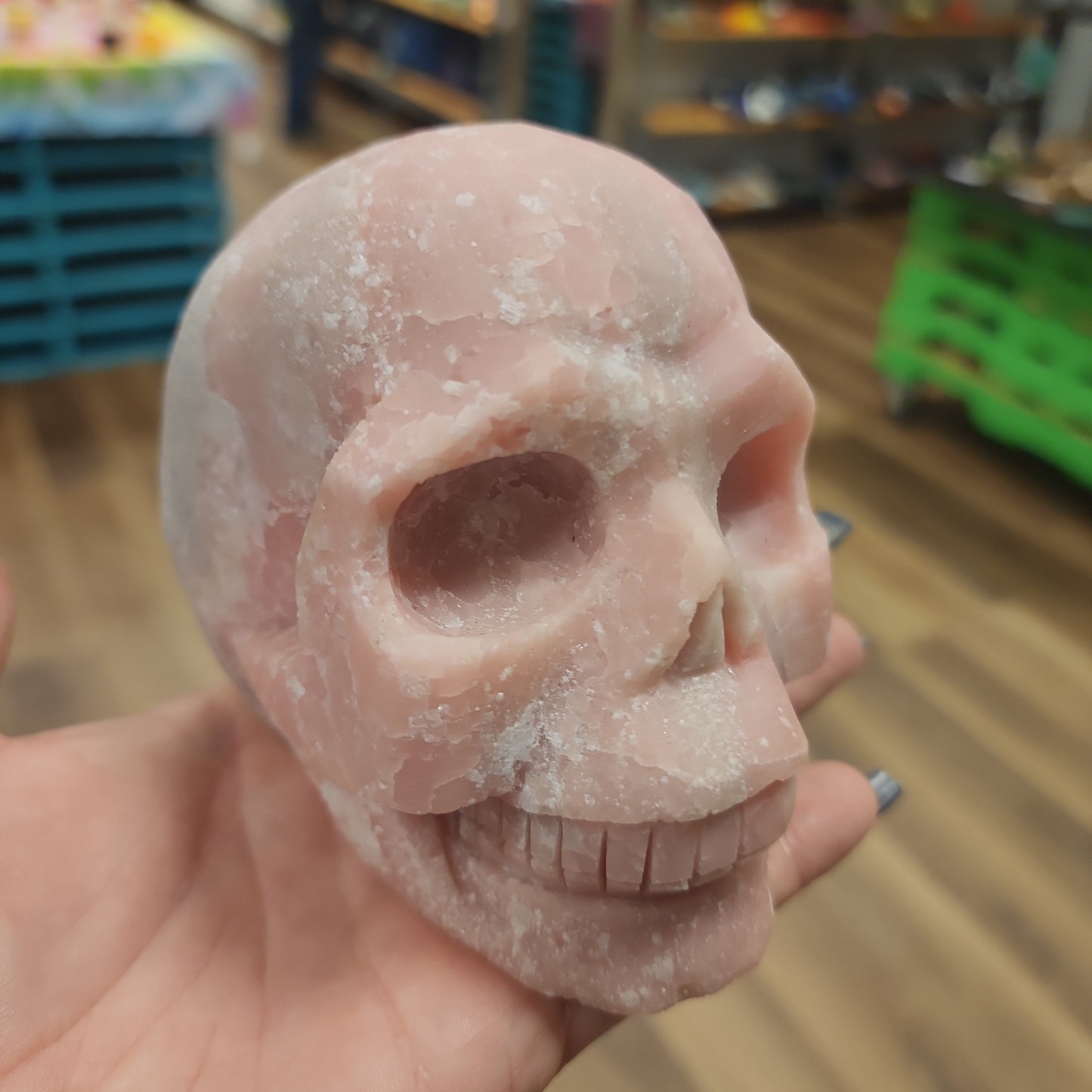 Pink Opal Skull