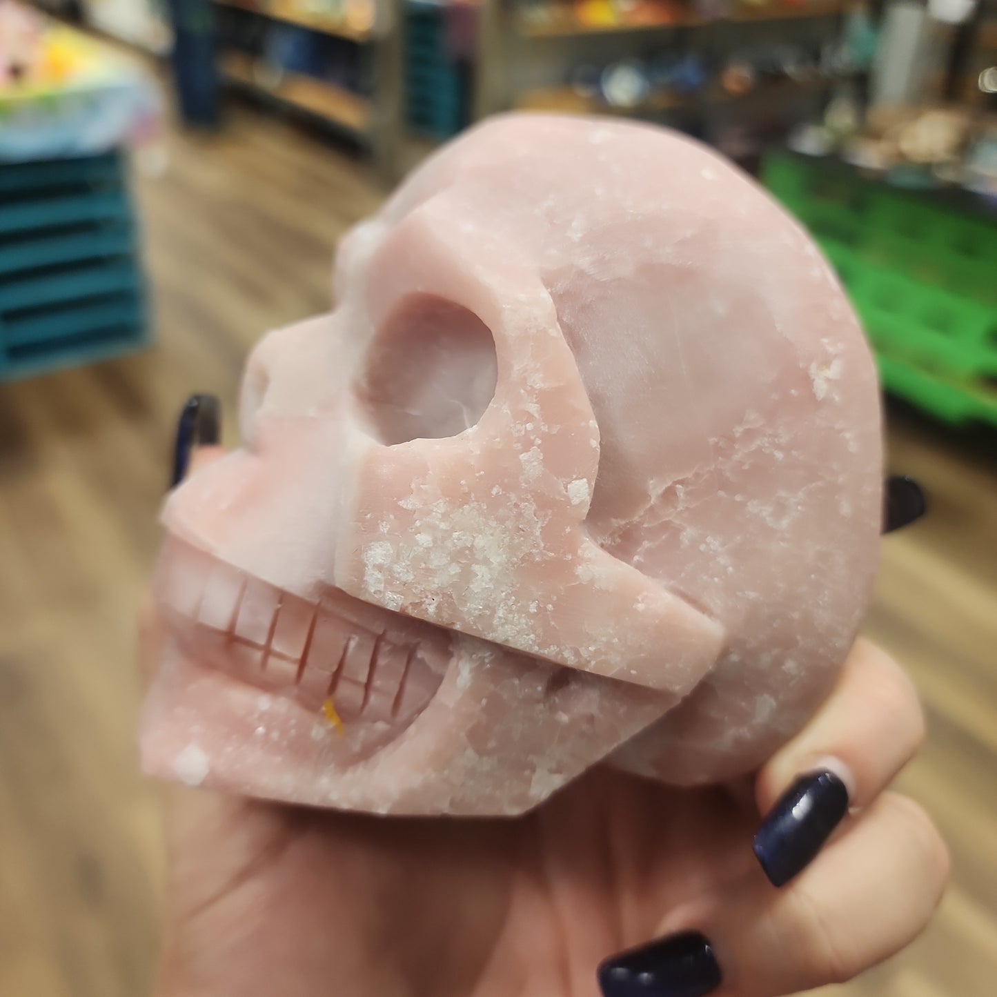 Pink Opal Skull