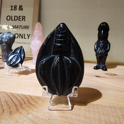 Obsidian Woman Life Flowers 2.5"
