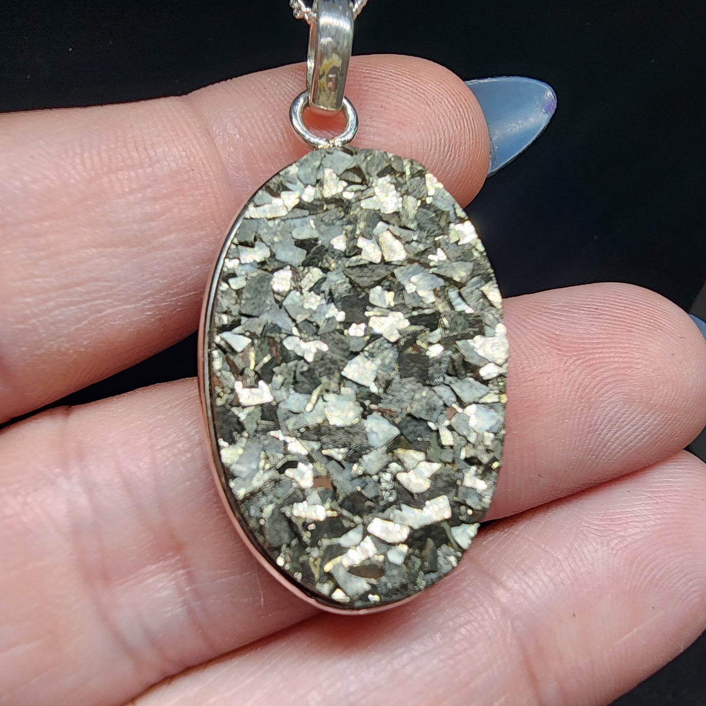 Pyrite Sterling Silver Necklace