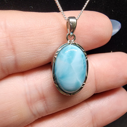 Larimar Sterling Silver Necklace