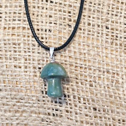 Mini Crystal Mushroom Necklace