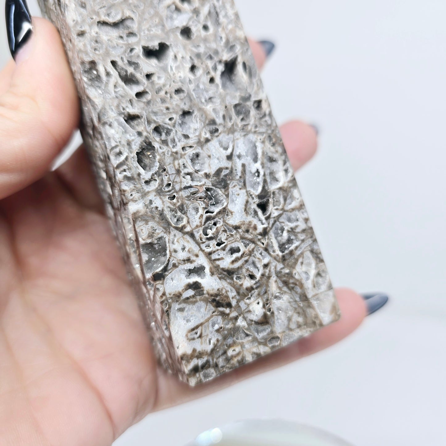 Beautiful Sphalerite Druzy Tower Point Generator || Natural Crystal Carved Stone