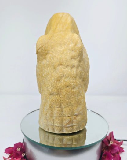 Yellow Jasper Dinosaur Head - 6"