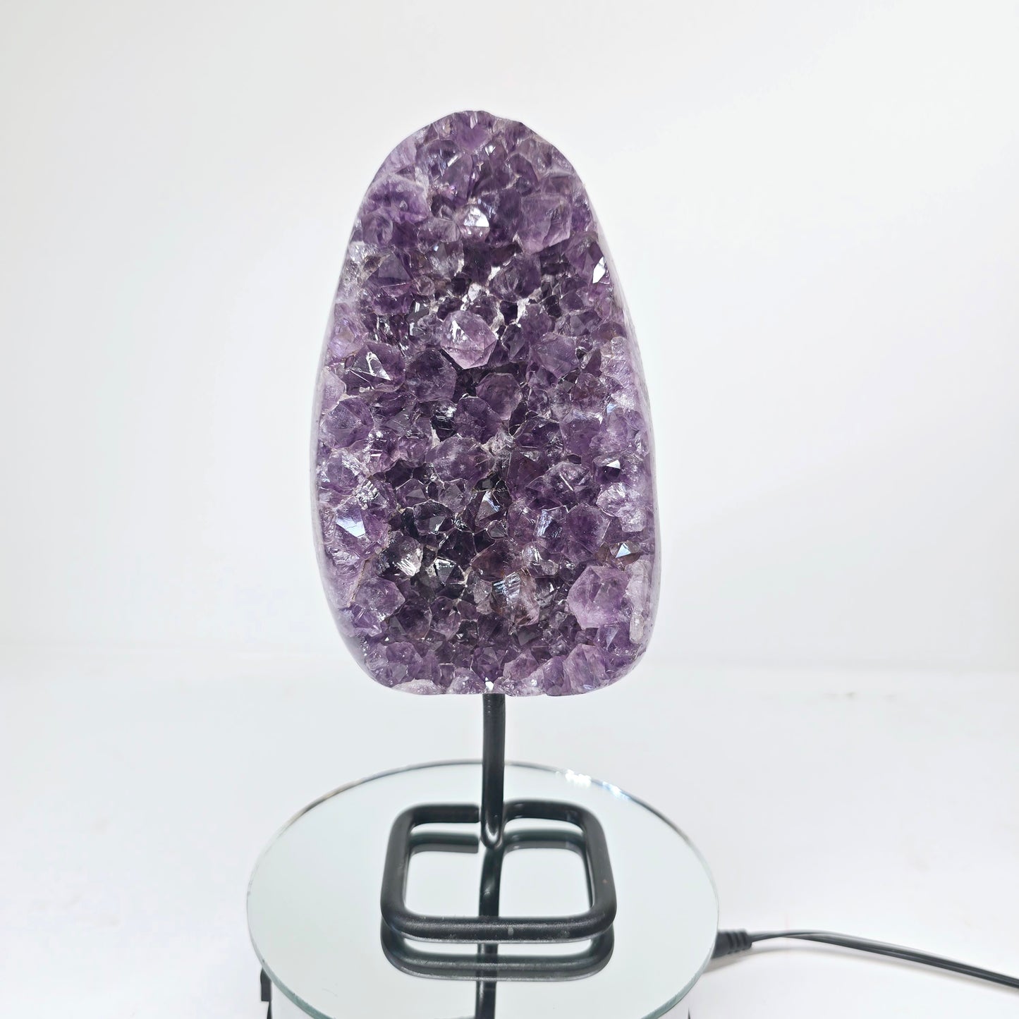 Amethyst Natural Druzy on Metal Rod Stand V