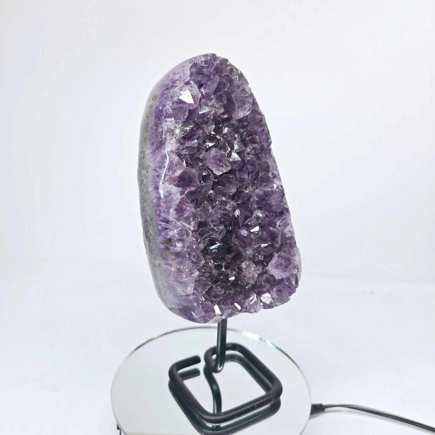 Amethyst Natural Druzy on Metal Rod Stand V