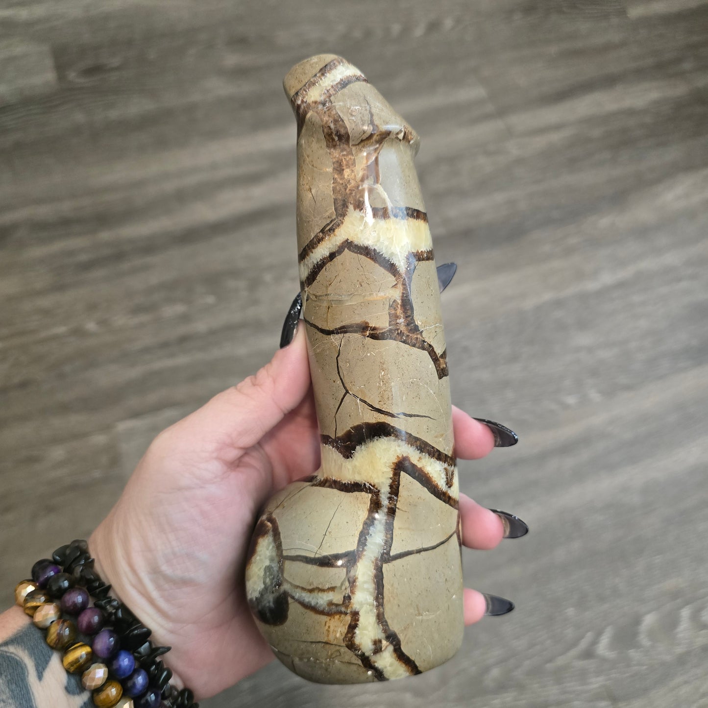 8" Septarian Jasper Penis | Natural Crystal Carved & Polished Wizard Staff | Dragon Stone | Metaphysical Witchy Home Decor Gift