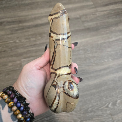 8" Septarian Jasper Penis | Natural Crystal Carved & Polished Wizard Staff | Dragon Stone | Metaphysical Witchy Home Decor Gift