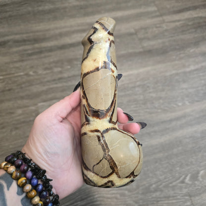 8" Septarian Jasper Penis | Natural Crystal Carved & Polished Wizard Staff | Dragon Stone | Metaphysical Witchy Home Decor Gift