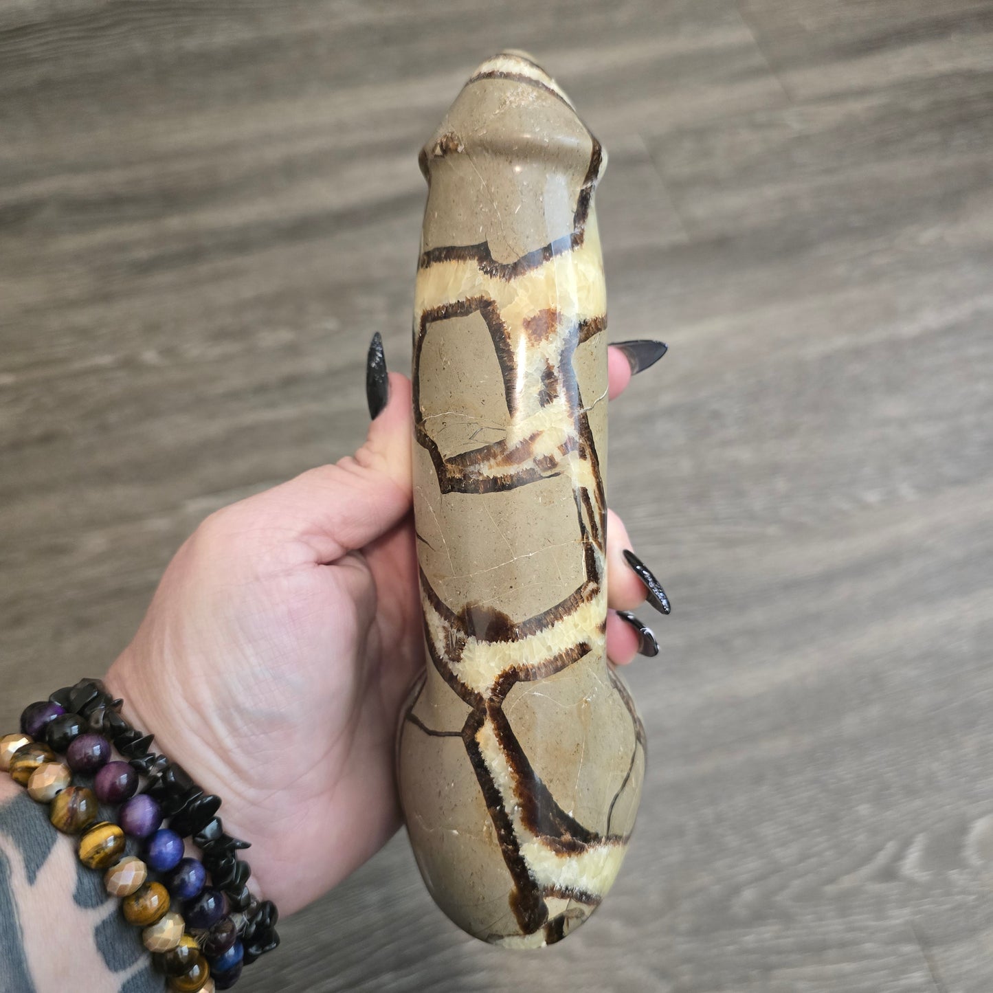 8" Septarian Jasper Penis | Natural Crystal Carved & Polished Wizard Staff | Dragon Stone | Metaphysical Witchy Home Decor Gift