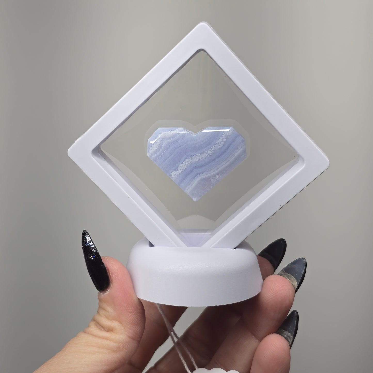 1.625" Blue Lace Agate Cut Heart