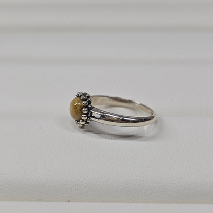 Golden Rutilated Quartz s925 Ring sz8