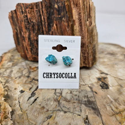 Crystal Raw Rough s925 Stud Earrings