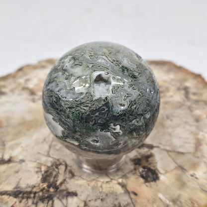 Beautiful Moss Agate Sphere - 53mm