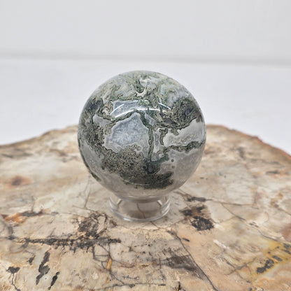 Beautiful Moss Agate Sphere - 53mm