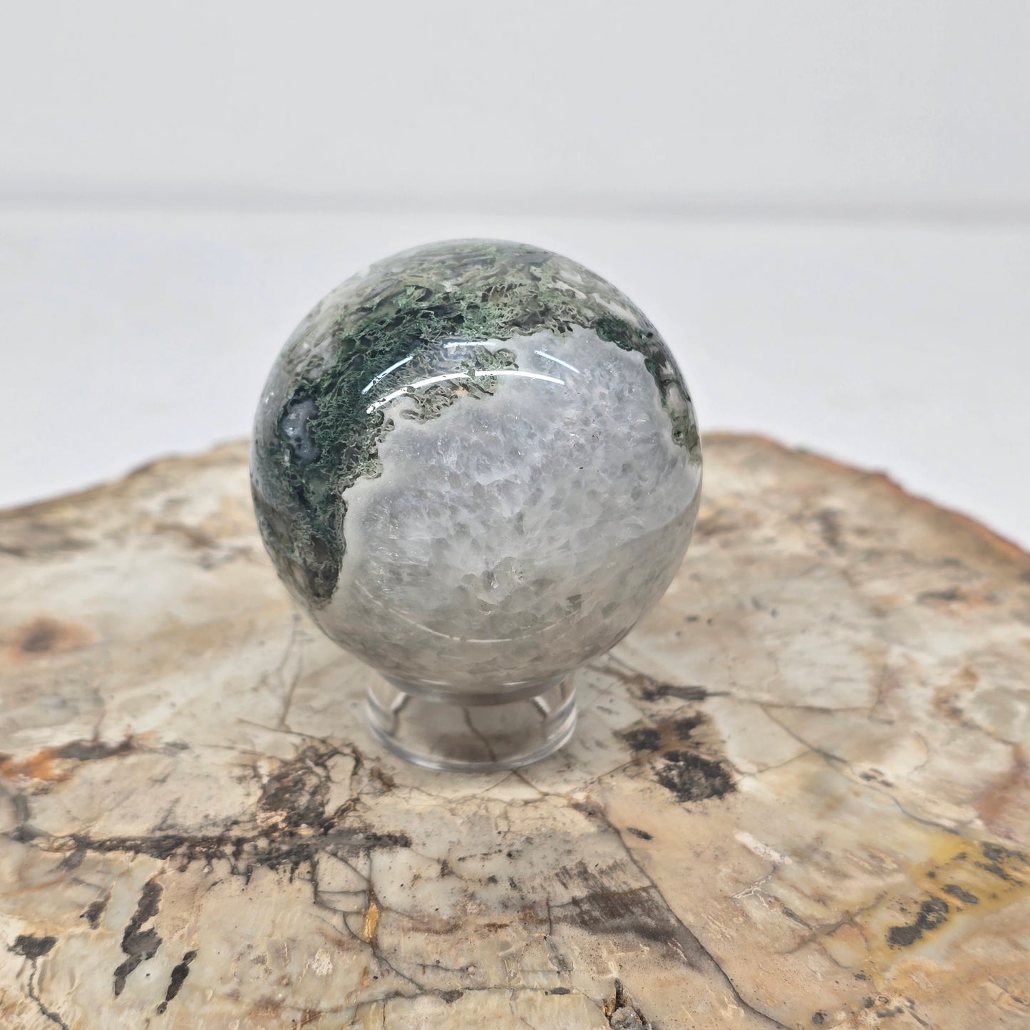 Beautiful Moss Agate Sphere - 53mm