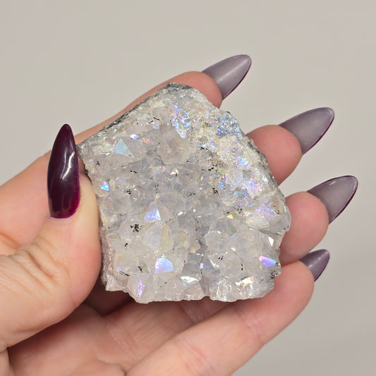 Clear Quartz Aura Druzy Cluster