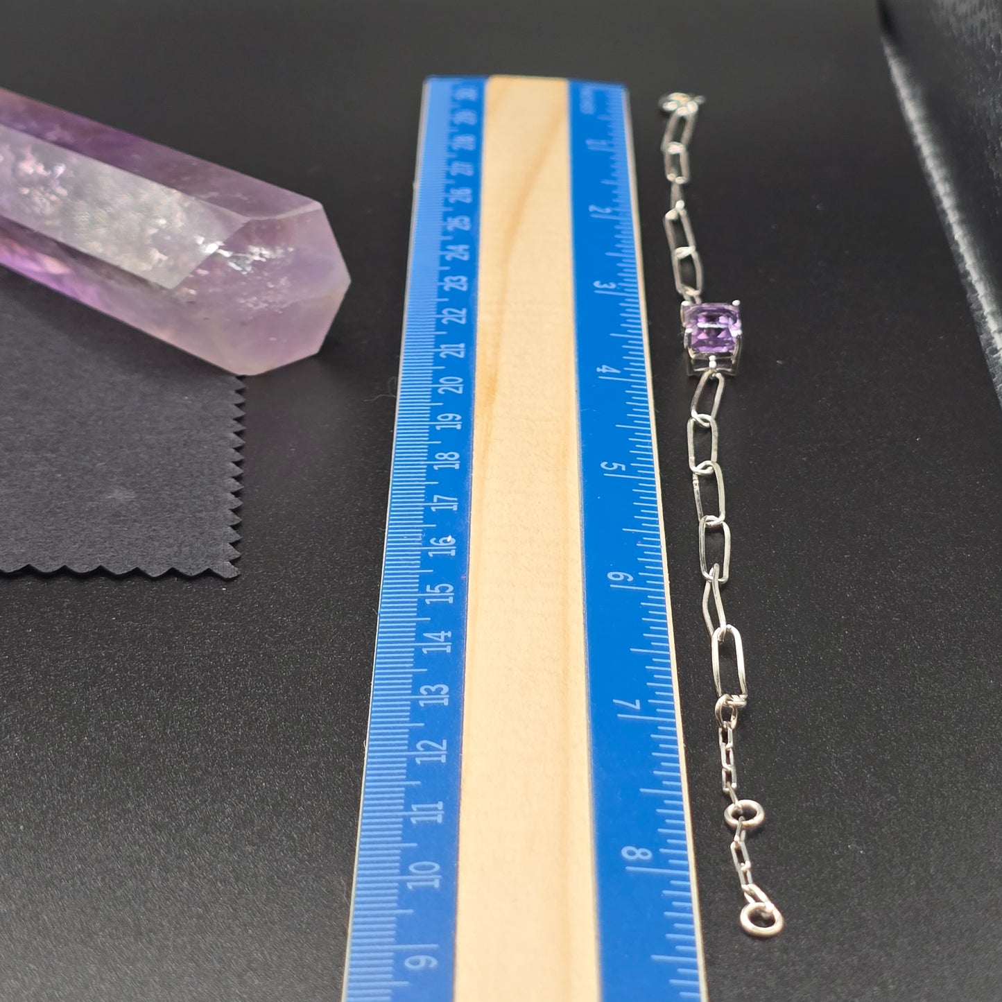 Amethyst Chain Link Bracelet | Sterling Silver (s925)