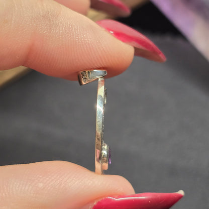 Moon & Owl Amethyst Pendant | Sterling Silver (s925)