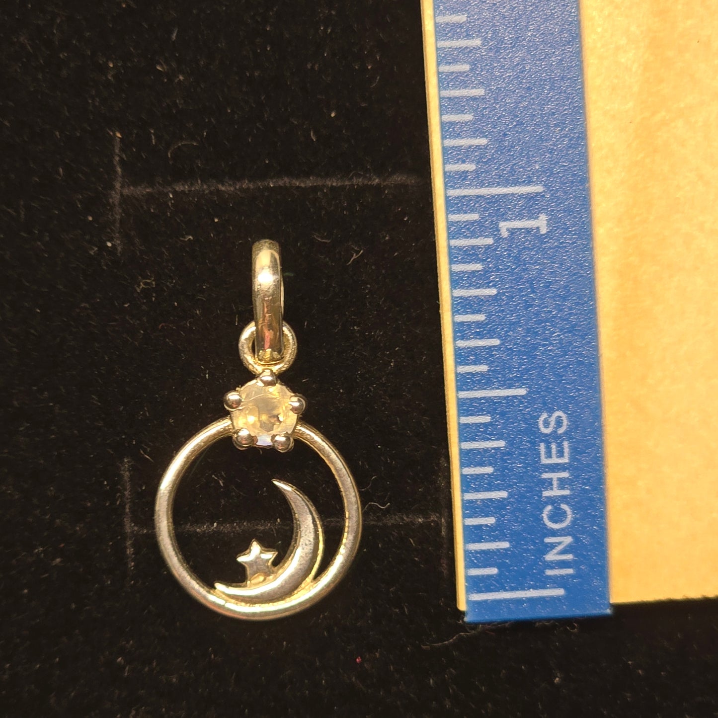 Moon & Star Moonstone Pendant | Sterling Silver (s925)