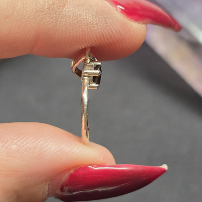 Moon & Star Garnet Pendant | Sterling Silver (s925)