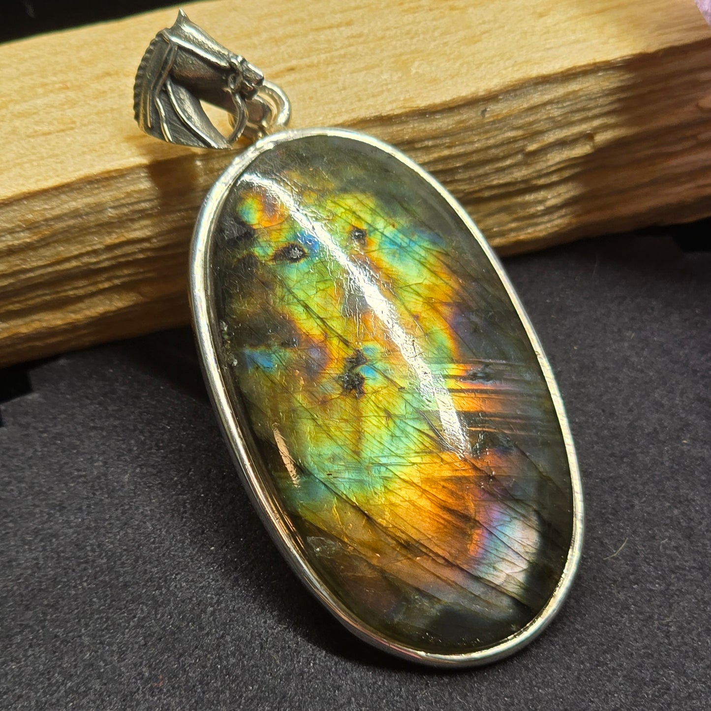Labradorite Horse Lovers Pendant | Sterling Silver (s925)