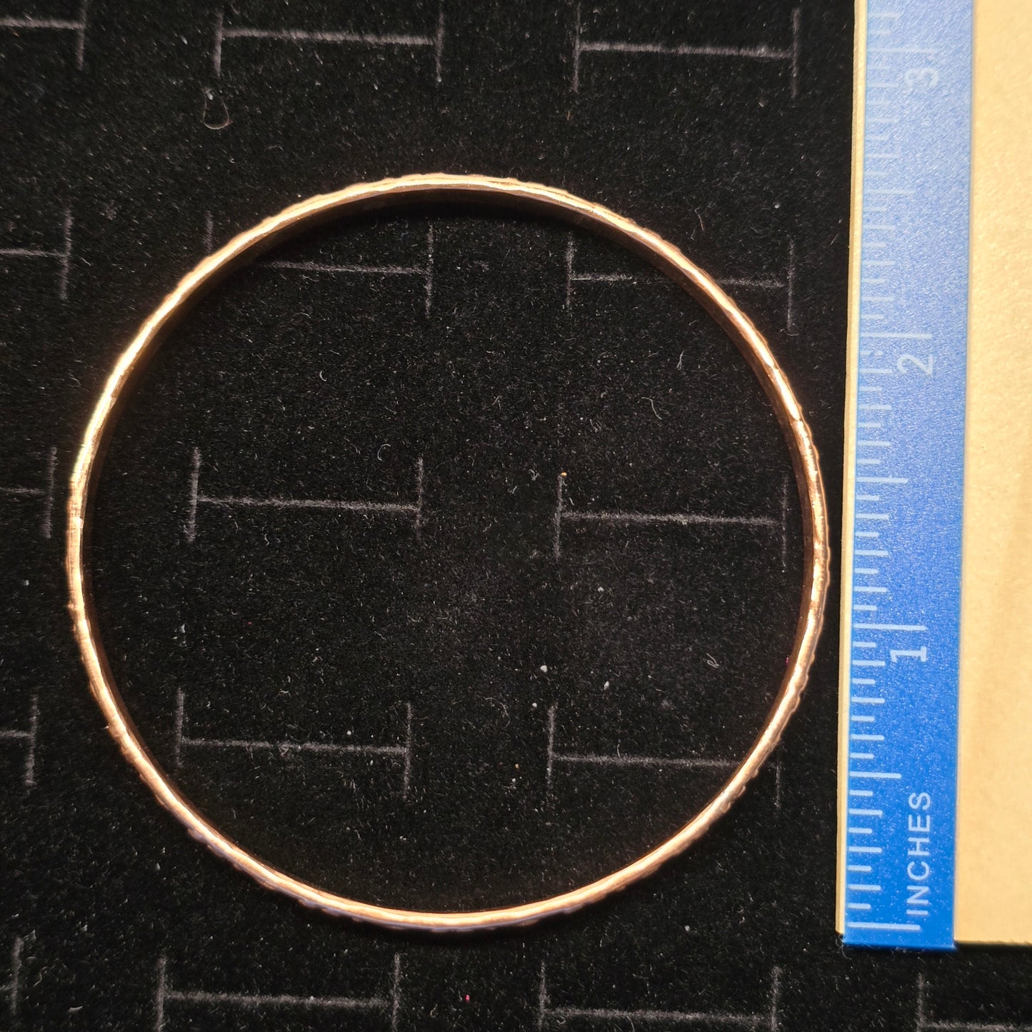 Engraved Copper Bangle Bracelet