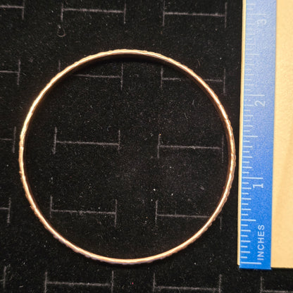 Engraved Copper Bangle Bracelet