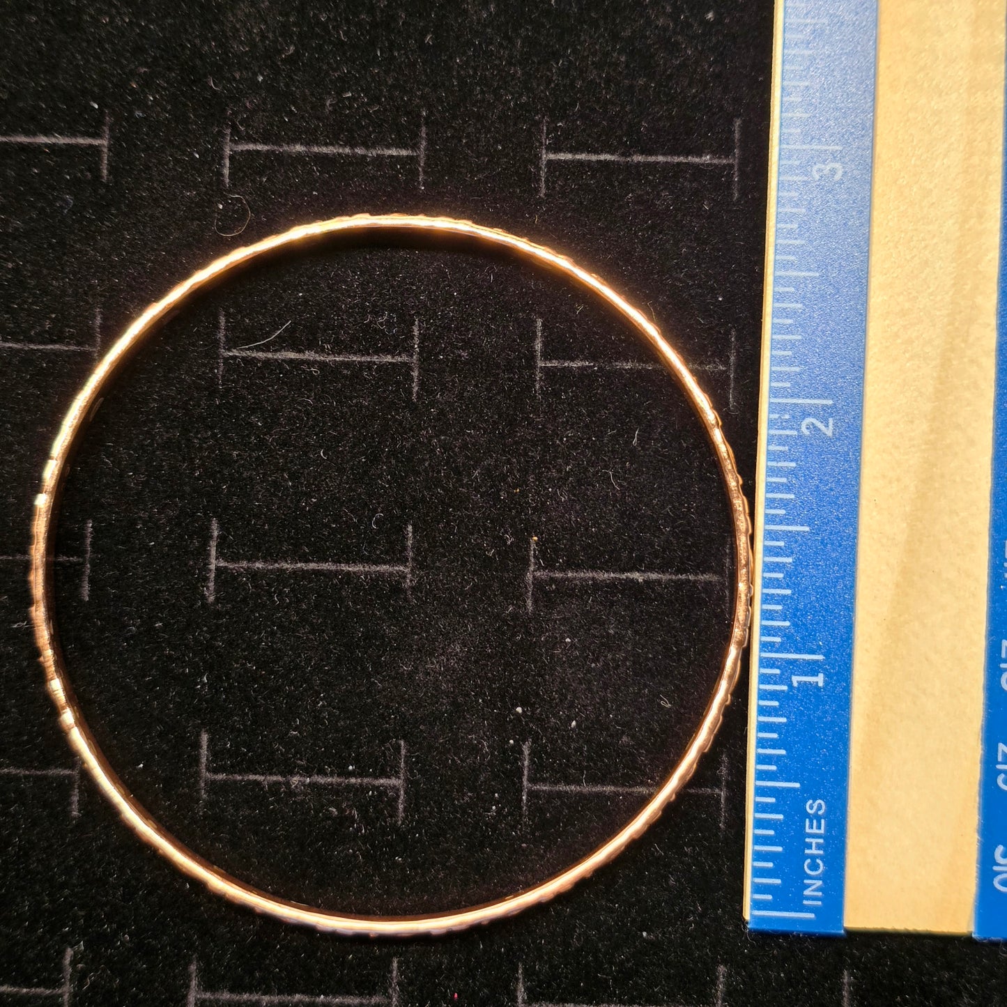 Engraved Copper Bangle Bracelet