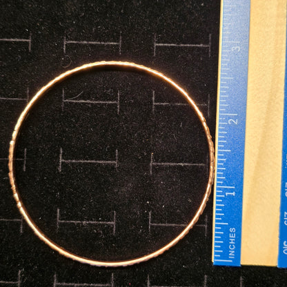 Engraved Copper Bangle Bracelet