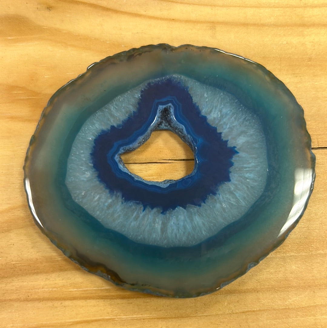 Blue Druzy Agate Slices