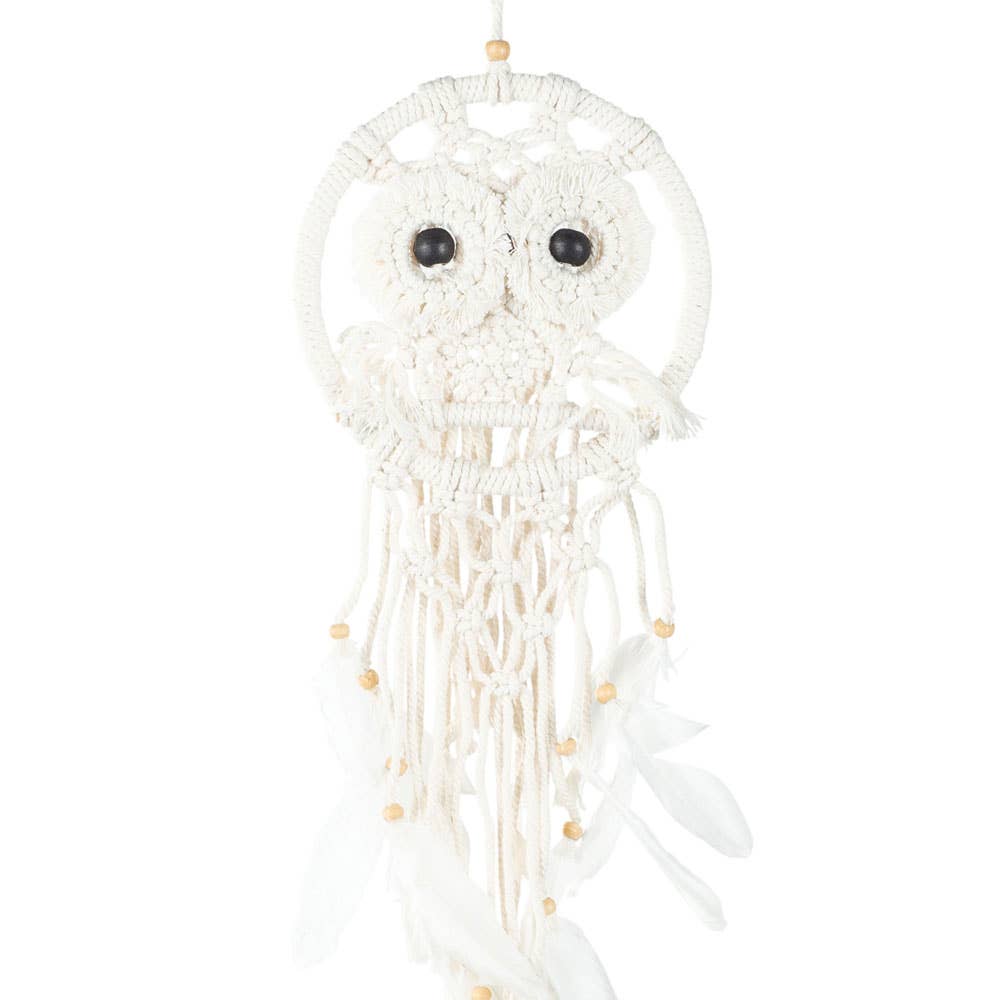 MACRAME OWL DREAMCATCHER