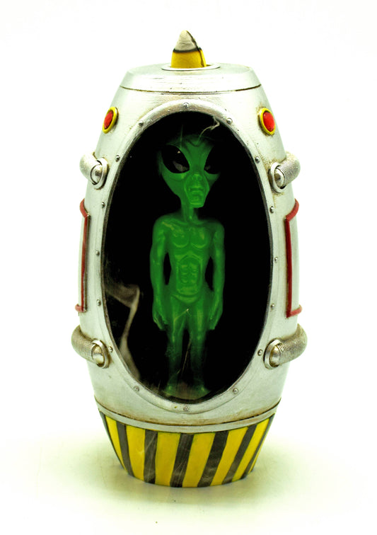 Alien In Space Ship Back Flow Incense Burner