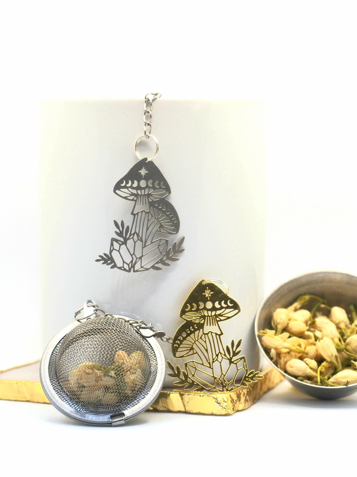 Mystic Garden Silver Loose Leaf Tea Infuser