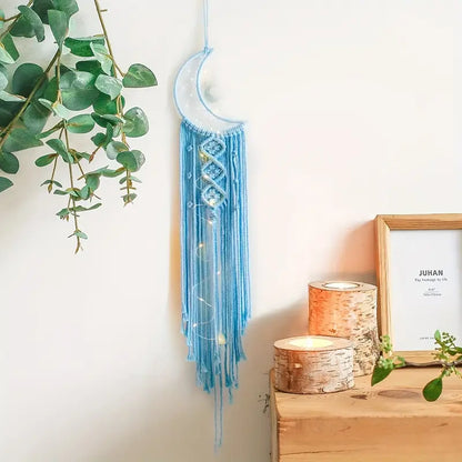 Macrame Cresent Moon Hanger