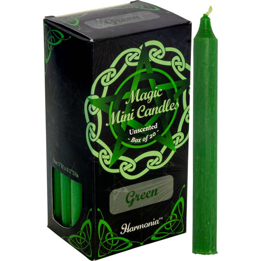 Mini Chime Ritual Spell Candles - Green