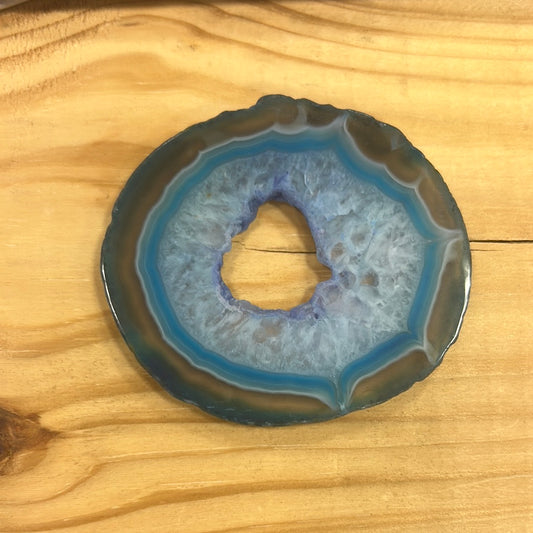 Blue Druzy Agate Slices