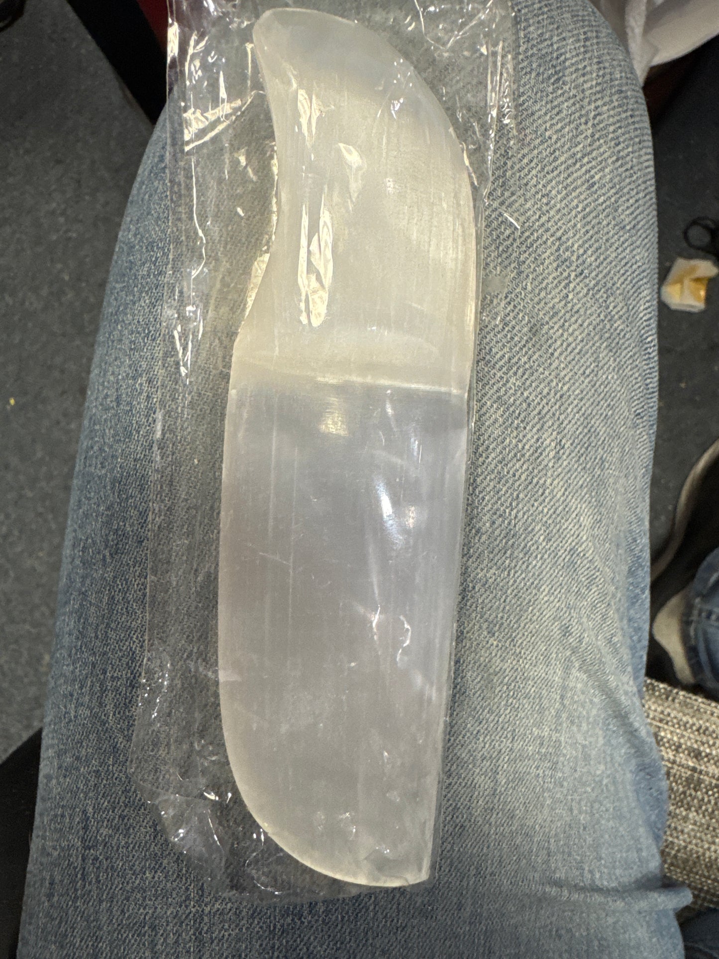Selenite 6" athame