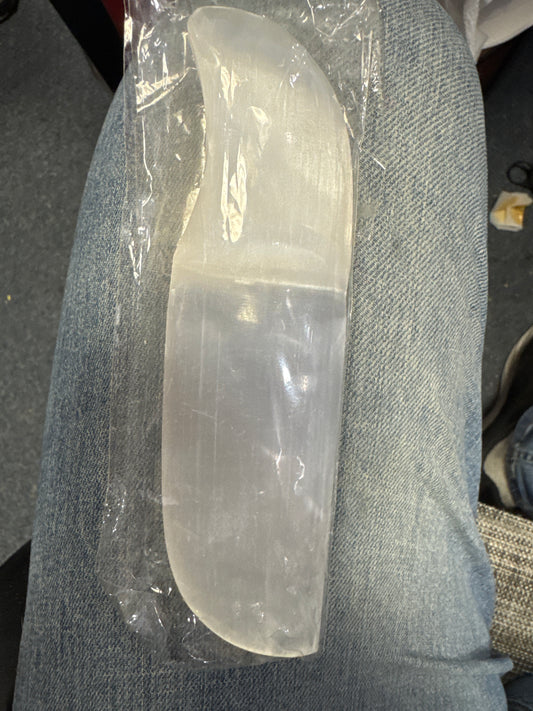Selenite 6" athame