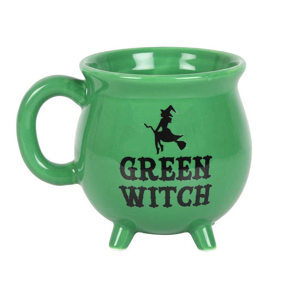 Green Witch Halloween Cauldron Mug