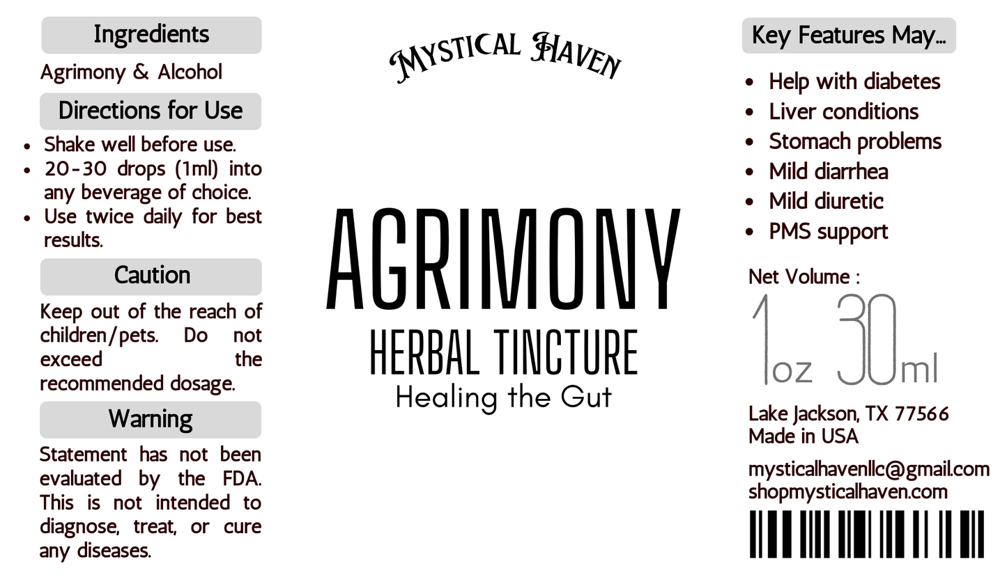 Agrimony | Herbal Tincture | Healing the Gut