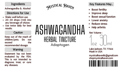 Ashwagandha | Herbal Tincture | Adaptogen | Aphrodisiac