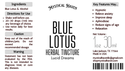 Blue Lotus | Herbal Tincture | Lucid Dreams | Sacred Blue Lily