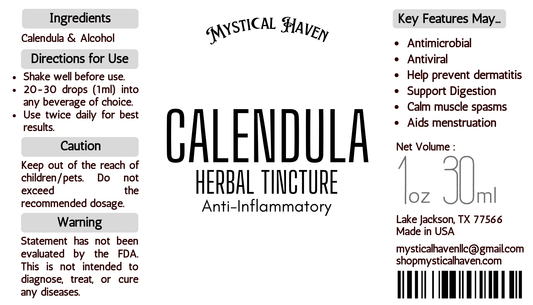 Calendula | Herbal Tincture | Anti-inflammatory